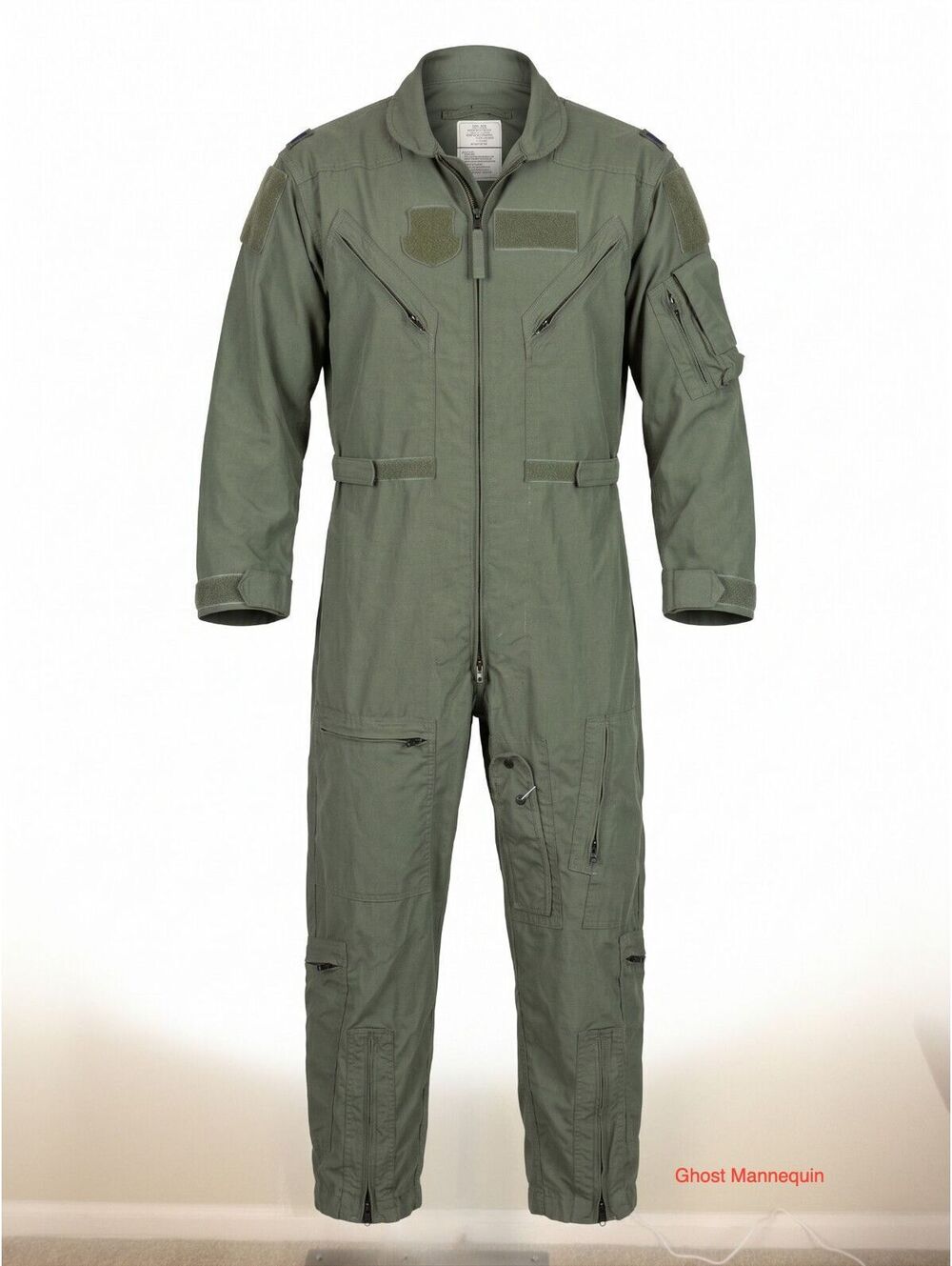 CWU-27/P Flight Suit 38S Sage Green USAF Flyers Coveralls Barrier Wear Lt Col FR